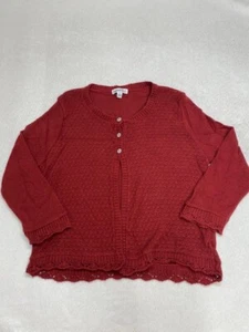 Kim Rogers Womens Cardigan Knit 3/4 Sleeve Stretch Three Button Detail Size PL - Picture 1 of 7