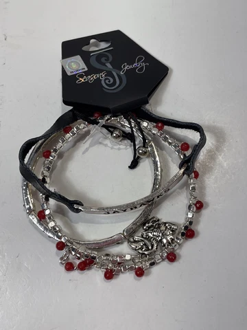 Seasons Kansas Jayhawks KU Multi Strand Bracelet Basketball Jewelry Bling Cover