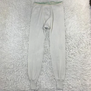 Vintage Hanes Thermal Pants Mens XL Long White Long Johns Base Layer Winter - Picture 1 of 17