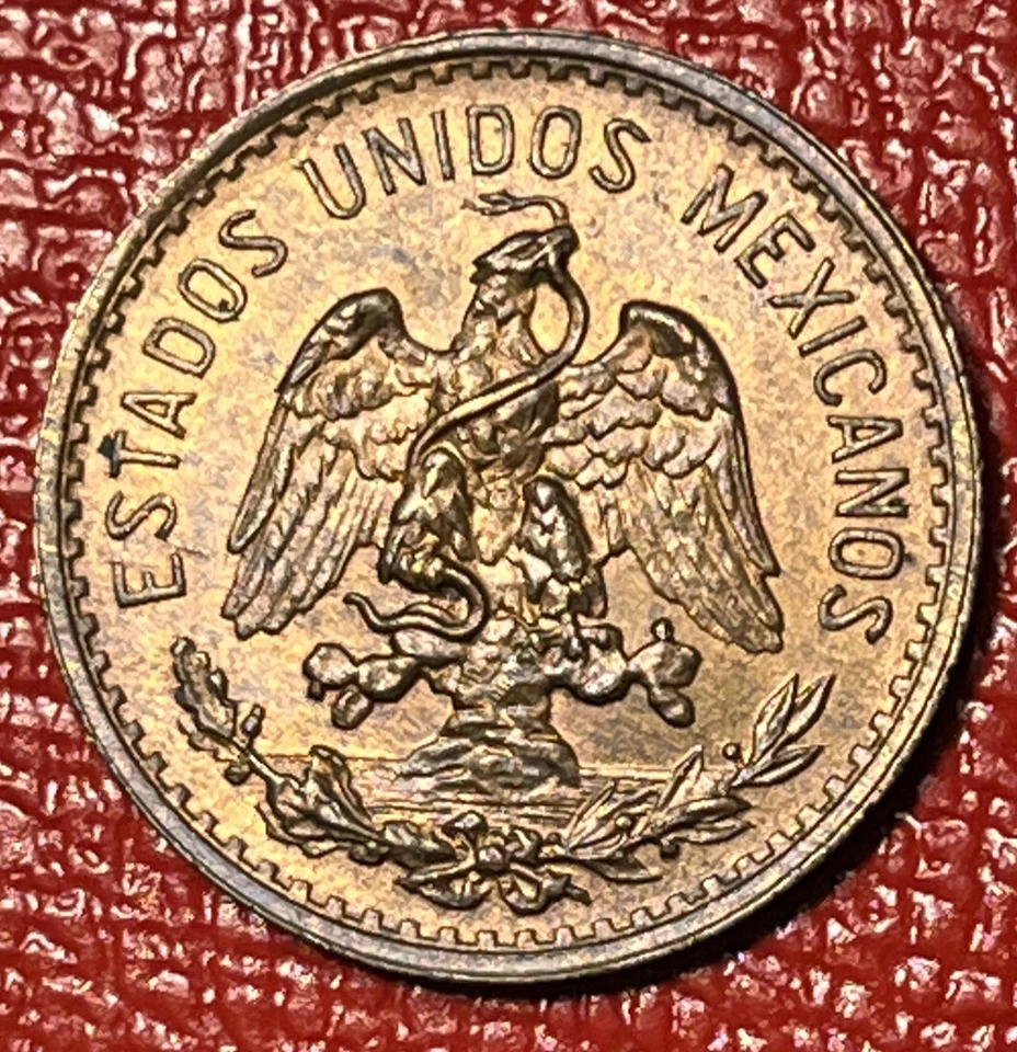 1906 Narrow Date Mexico 2 Centavos Unique Eye Appeal Uncirculated Condition Unc - Image 1 of 4