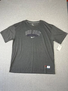 Boston Red Sox camicia uomo 3XL grigio Nike Center Swoosh manica corta MLB - Foto 1 di 10