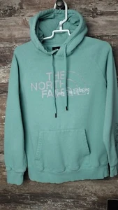 North Face Hoodie Womens Small Half Dome Teal Sweatshirt Never Stop Exploring - Picture 1 of 11