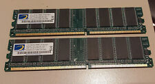 2 X 512MB   TwinMOS PC3200 (CL3)  184p DDR-DIMM  M2G9J16A-TT   DDR1 SDRAM