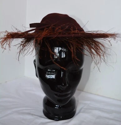 Sombrero de fieltro de lana y plumas de colección para mujer KOOSCH'S Milwaukee ala ancha Foto 1 de 4