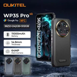 OUKITEL WP35 Pro 5G Rugged Phone 36GB+512GB 6.6" 2.4K Display 64MP NFC 11000mAh - Picture 1 of 18