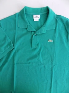 Lacoste Polo Shirt Size 7 Solid Green Short Sleeve Sports Classic - Picture 1 of 3