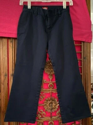 DICKIES GIRLS KIDS UNIFORM PANTS BOOT CUT SIZE 8 M 23'' INSEAM NEW WITHOUT TAGS - Image 1 of 3