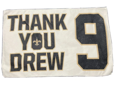 New Orleans Saints 2021 SGA Rally Towel “THANK YOU DREW” Cover
