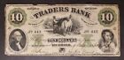 1860 $10 Traders Bank (Richmond, Va) Obsolete Currency Note