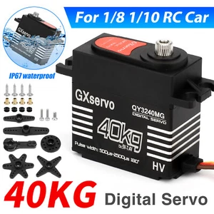 40KG Metal Gear Digital Servo 25T Arm High Torque Kits for 1/8 1/10 Scale RC Car - Picture 1 of 7