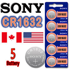 5 pcs SONY CR1632 BR1632 ECR1632 Button Cell Lithium Battery 3V. Exp. 2028