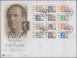 España Spain 3687/93 2000 CL Aniversario del primer sello español SPD Sobre P - Imagen 1 de 1