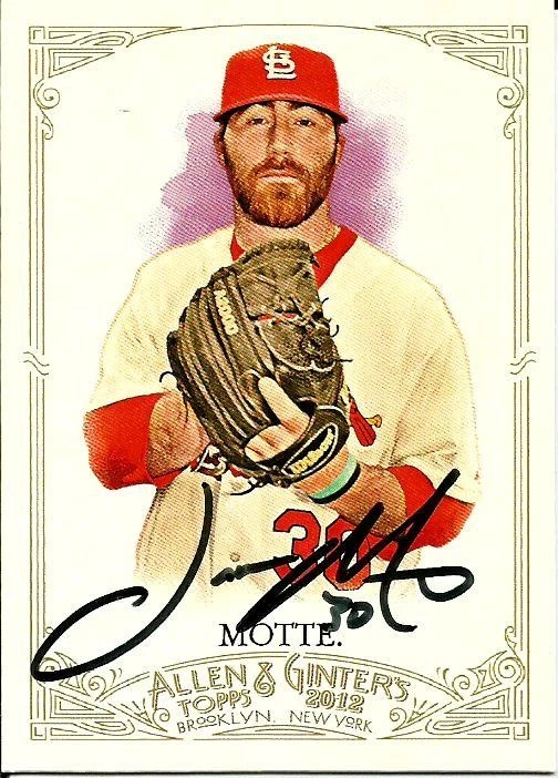 2012 Allen & Ginter Jason Motte ST LOUIS CARDINALS Signed Auto Trading Card — 第 1/1 张图片