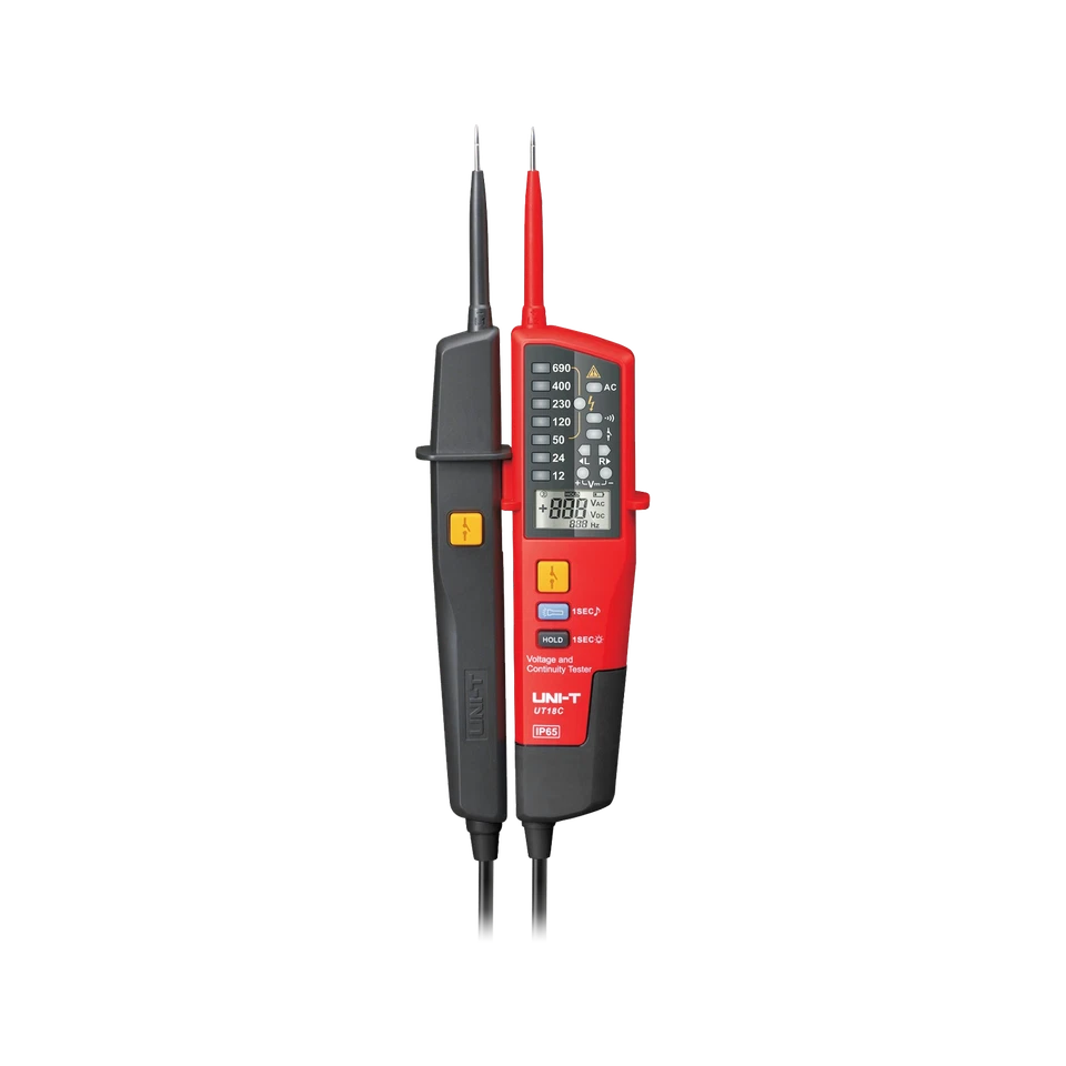 Miernik napięcia oraz kolejności faz z wyświetlaczem LCD UNI-T UT18C