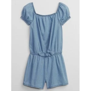 Gap Kids Knot-Tie Romper, Chambray, Size 10/12 BB046 - Picture 1 of 8