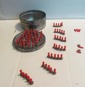 Magnet pieces: .05" red pieces originally to set up marching formations, 1970s - Picture 1 of 6
