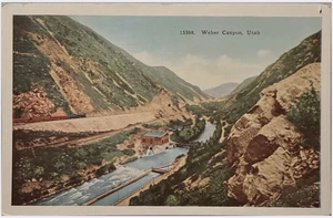 Weber Canyon Utah Postkarte unbesendet Utah Centennial - Bild 1 von 2