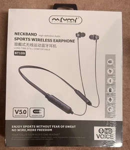 Neckband Sports Wireless Bluetoot Earphone Headphones Waterproof Headset - Picture 1 of 7