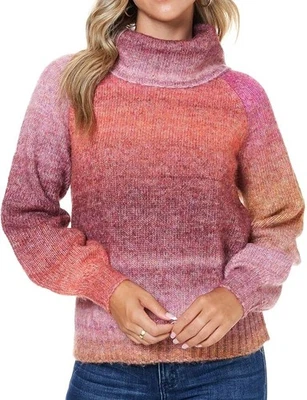 JOHN PAUL RICHARD Sz L Ombre Soft Wool Blend Cowl Neck Sweater EUC - Image 1 of 4