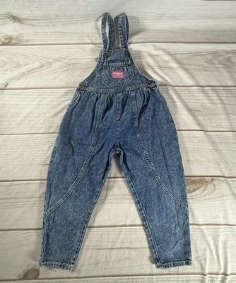 Mono OshKosh B'GOSH Vintage Años 80 90 Vestbak 5 Denim Lavado Ácido Logo Hecho en EE. UU. Foto 1 de 4