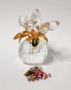 Swarovski Secrets Tulip Flacon with Metal Leaves - Picture 1 of 5