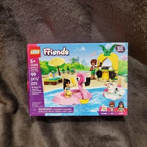 LEGO® Friends Unicorn And Flamingo Pool Party Building Set 42658  NEW READ - Picture 1 of 8