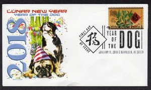 2018 Lunar New Year of the DOG  (Scott 5524) - Panda Cachets FDC TC885 - Picture 1 of 1