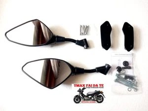 SPECCHI SPECCHIETTI ORION MANUBRIO + TAPPI CARENA YAMAHA TMAX 560 2025 NERO - Imagen 1 de 6