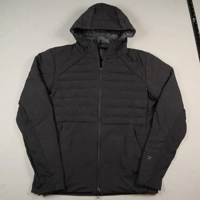 Lululemon Down For It All Hoodie Puffer Jacket Mens Small Black Full Zip - Image 1 of 4