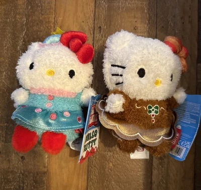 HELLO KITTY Bum Bumz Holiday Set 2- GINGERBREAD and CHRISTMAS TREE *NEW W/TAGS* - Image 1 of 4