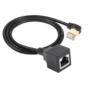 Cable Ethernet RJ45 Cat8 90 grados macho - hembra cable de red de alta velocidad - abajo - Imagen 1 de 6