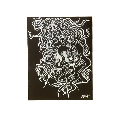 "Pintura de criatura sin nombre sobre lienzo negro de 80Drak, 16 X 20"" (no es una impresión)" Foto 1 de 2
