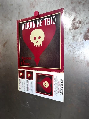 ALKALINE TRIO Agony & Irony 2 caras promoción plana 2008 Epic Sony BMG PUNK ROCK MATE Foto 1 de 4