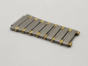 OMEGA - SECTION DE BRACELET 8-MAILLONS ACIER/OR-16/21MM-CLOUS DE DECOR BORGNES - Picture 1 of 4