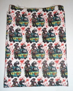 New Horror Mystery Machine Printed 100% Cotton Fabric 28x18 - Picture 1 of 3