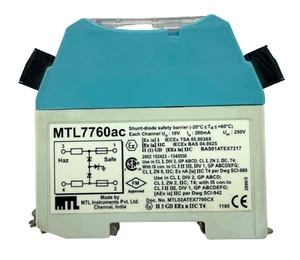 Pack of 2 Barrier Eaton MTL MTL7760ac Thermocouples 2 Ch Analogue 10V, 200 mA - Picture 1 of 7