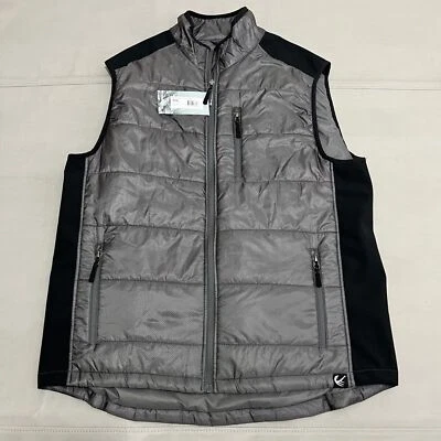 New Anglers Men Gray Lightweight Ripstop Zip Outdoors Vest Jacket-L-1349 - Image 1 of 4