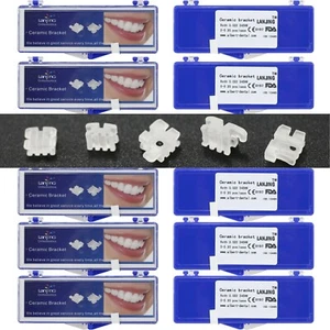 Kit de 10 Soportes Ortodoncia Cerámica Brackets Mini Roth 022 345 Gancho Base 3 Ranuras - Imagen 1 de 11