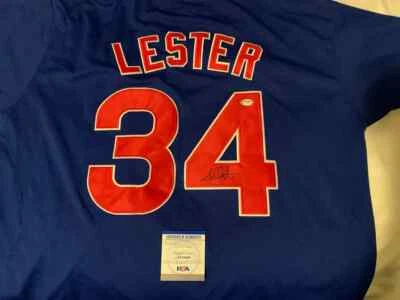 Jon Lester Autographed/Signed Cubs Jersey Psa/Dna COA - Image 1 of 3