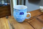 Anthropologie Homegrown Monogram Initial M 14oz Coffee Mug Blue Floral Retired