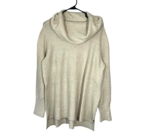 DKNY Jeans Women's Cowl Neck Long Sleeve Sweater Tan Size XL - Picture 1 of 6