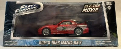 MINIATURE 1:43 GREENLIGHT FAST&FURIOUS DOM’S 1993 MAZDA RX7 - Photo 1/2