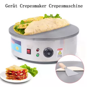 Crepes Maker 45 cm Crepesger?t acciaio inox piastra per crepes crepe piastra per crepes 3 kW - Foto 1 di 20