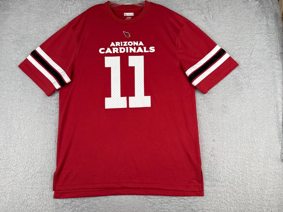 Camiseta deportiva de los Arizona Cardinals para hombre extra grande roja cuello en V #11 Larry Fitzgerald polietileno Foto 1 de 4
