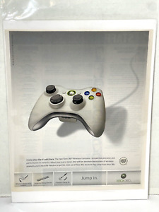 Manette sans fil Xbox 360 - annonce imprimée de jeu vidéo / affiche promo art 2006 B