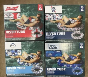 Bier Pool Fluss Strand Schwimmer - 4 Budweiser Busch Bud Light Pabst erhalten - Neu 250 Pfund - Bild 1 von 11