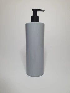 Empty 250ml PET Plastic Grey Cylindrical Bottle & Black Lotion Pump ANY AMOUNT - Bild 1 von 1