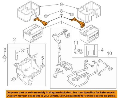 FORD OEM 11-24 F-250 Super Duty Electrical Battery-Hold Down Clamp AL3Z10718A - Image 1 of 2