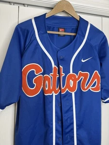 Vintage Nike University Of Florida Gators Baseball Jersey Sz S Blue Y2K 90s - Picture 1 of 6