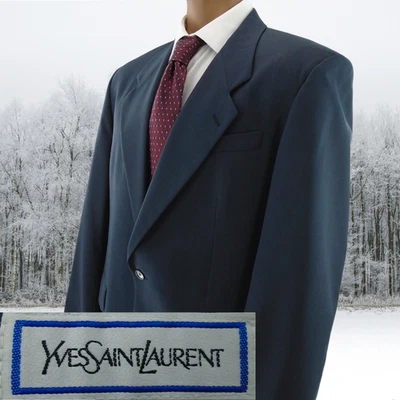 Yves Saint Laurent Suit jacket Blazer 40R Navy Blue Men's Single breast wool - Image 1 of 4